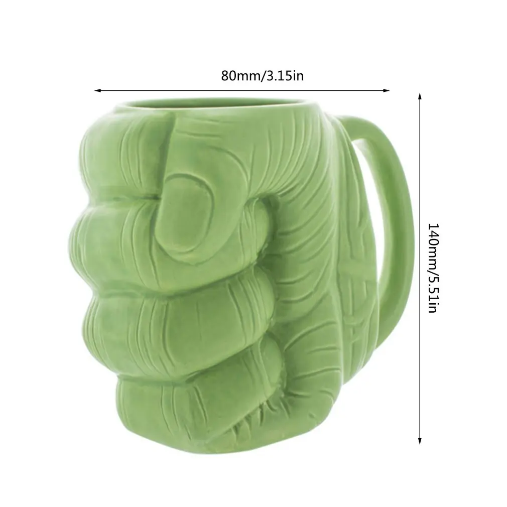 Creative ceramic cup Hulk fist ceramic cup mug gram coffee mug grip box cup home daily necessities gift