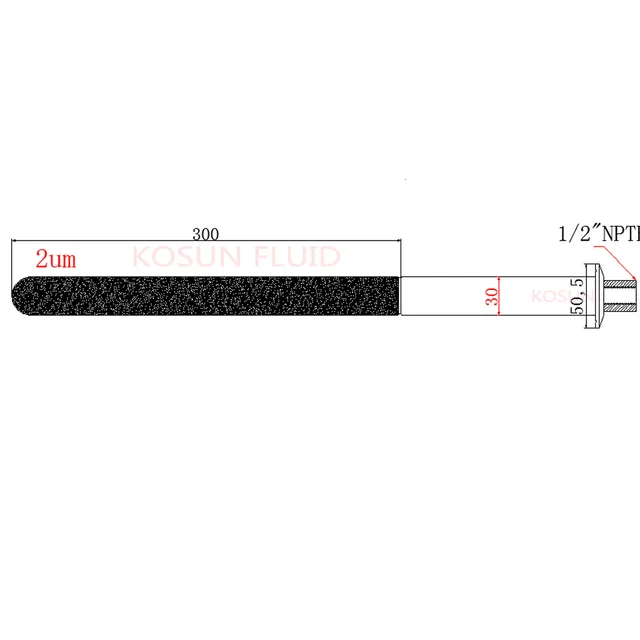 Stainless steel 2 micron  brewery Sintered Carbonation stone 1/2NPT BSP Tri clamp beer  carbonation stone / 2 3 5 um / aeration 12 inch Long neck-13