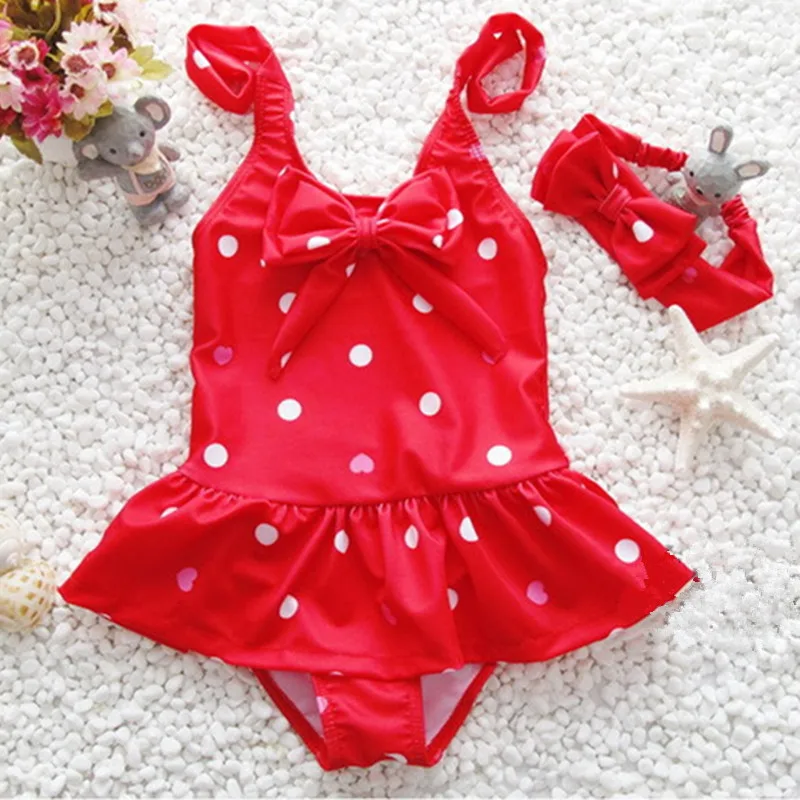 Милое цельнокроеное платье для девочек модное весеннее пляжное детское плавания