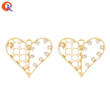 

Cordial Design 50Pcs 23*25MM Jewelry Accessories/Rhinestone Charms/Earring Findings/Heart Shape/Hand Made/Pendant/DIY Making