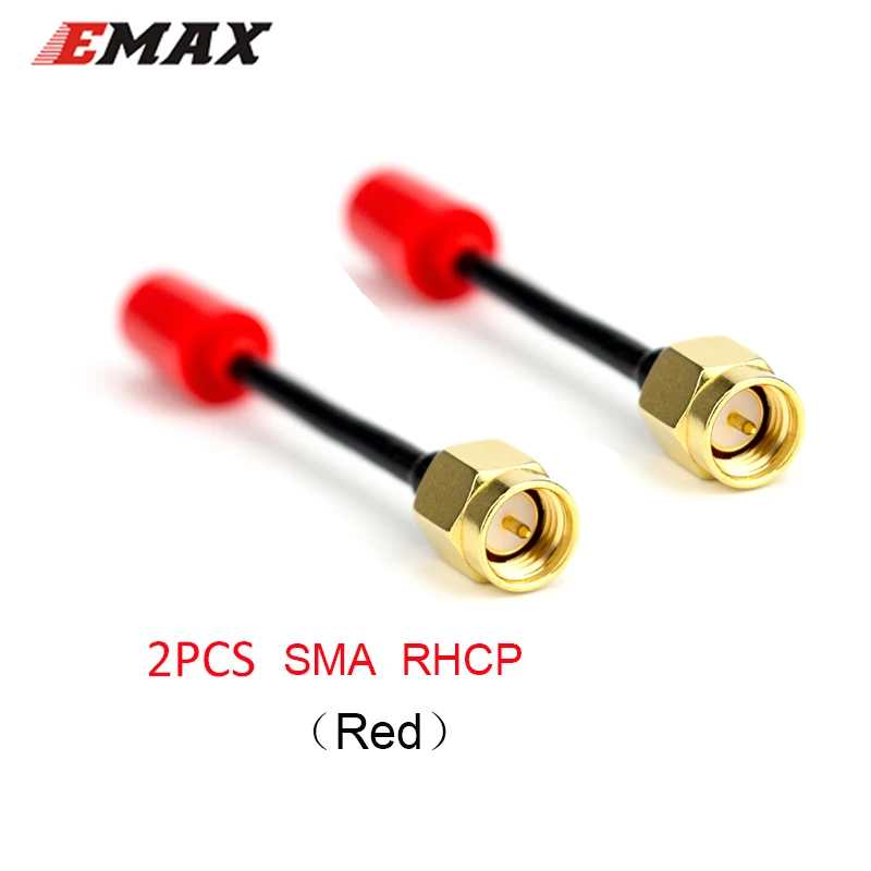 2 шт. оригинальная Emax Nano 5,8 Г небольшая палка FPV антенна RHCP 50 мм SMA MMCX угол для RC плоскость FPV гоночный Дрон - Цвет: 2pcs RHCP SMA