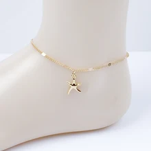 

New exquisite alloy bracelet, star-shaped anklet, ladies fashion geometric simple five-pointed star foot ornament
