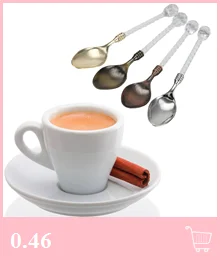 Ложка сахар чай десерт торт ретро кофе Хрустальная ручка маленькая кофейная ложка сахар чай десерт столовые приборы кухонная посуда# or