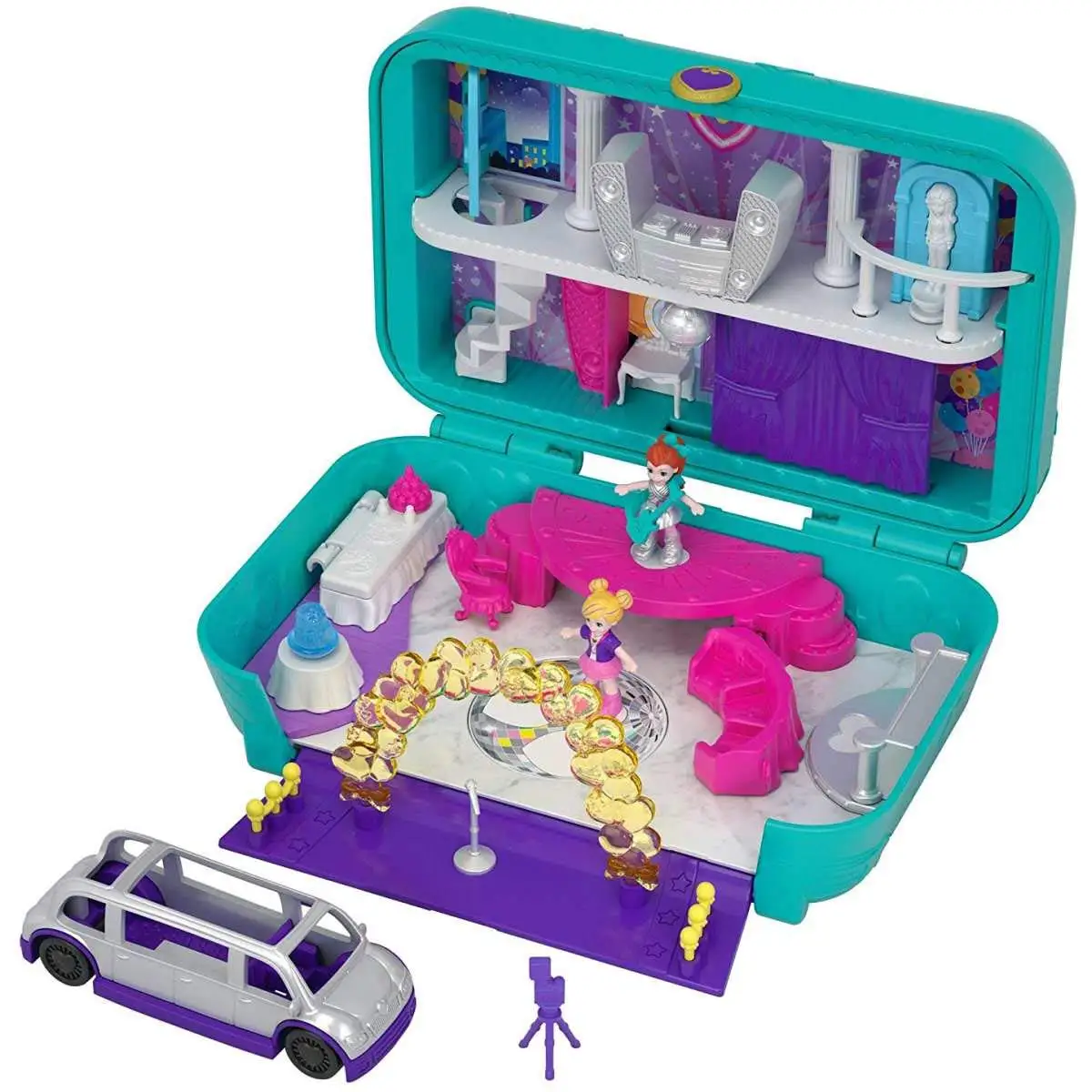 Mattel Polly карманный мини Polly Big Million World Treasure Box роскошный автомобильный дорожный костюм FRY39 Игрушки для девочек большой Карманный мир