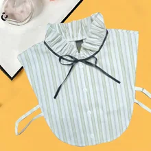 Stripe Women Fake Collar Detachable Shirt 2019 Dot Print Ladies False Collars Woman Removable Decorative Shirt Collar Denim DIY Accessories Stripe Women Fake Collar Detachable Shirt 2019 Dot Print Ladies False Collars Woman Removable Decorative Shirt Collar Denim DIY Accessories
