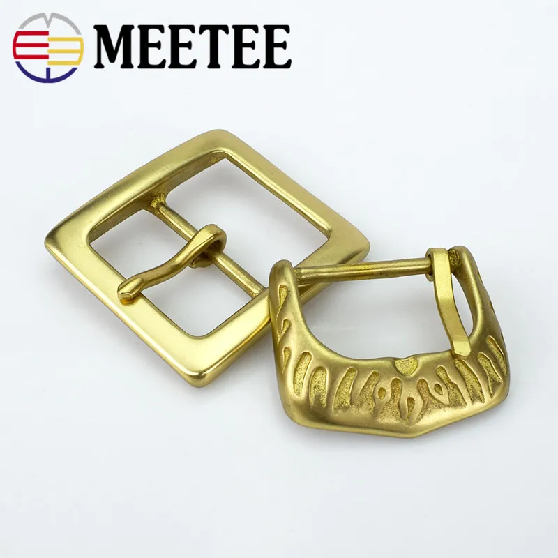 Meetee 1 шт. 45 мм Чистый медный пояс пряжки Твердый латунный вывод пряжка для ремня 4,3-4,4 см DIY кожаные скобяные изделия Аксессуары