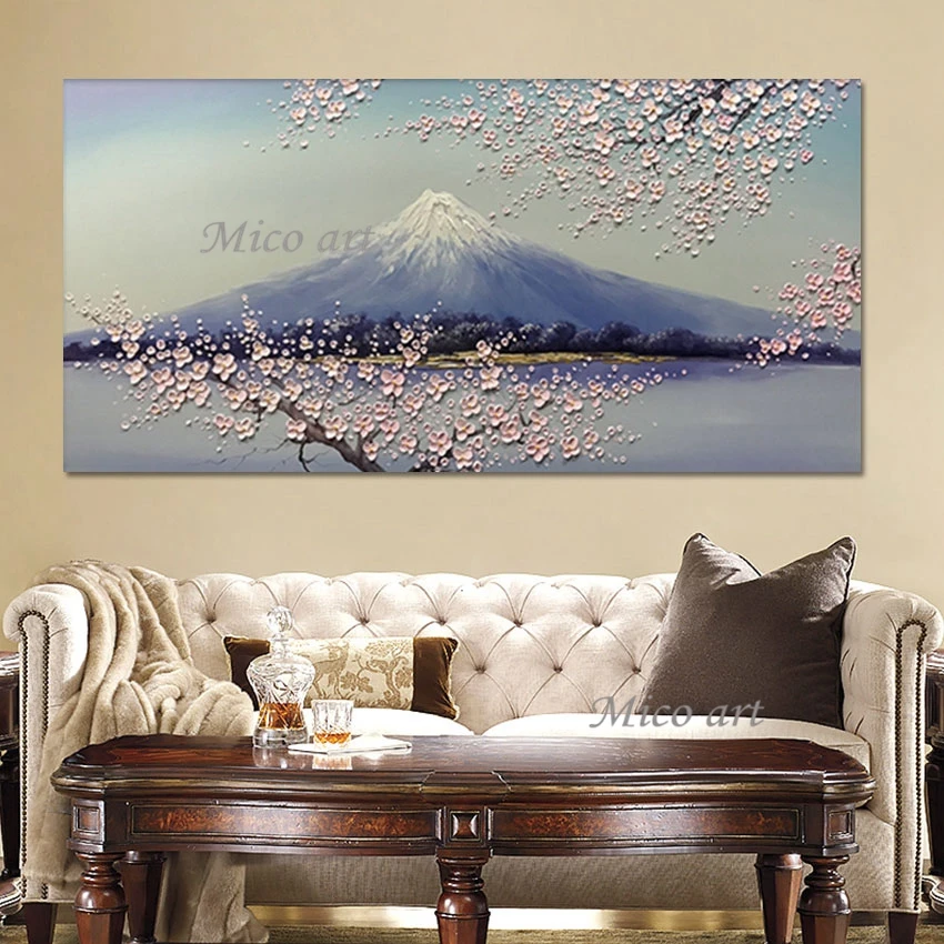 Knife Thick Flower Art Oil Painting 100% Hand Drawn Heavy Textured Wall Decoration Canvas Floral Pictures For Living Room | Дом и сад
