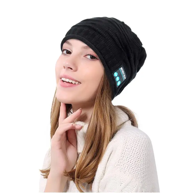 Беспроводные Bluetooth V5.0 Beanie Hat беспроводные наушники Beanie наушники с HD стерео динамиками Встроенный микрофон Beanie Hat