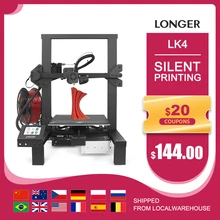 LONGER LK4 impressora 3d com tela sensível ao toque retomar a impressão filamento detector novo design quadro kit impressora 3d open source 3d impresora impresoras 3d 3D Printer