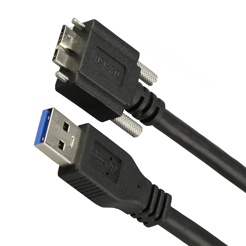Micro USB3.0 кабель для передачи данных с винтовым замком USB3.0 интерфейс промышленная камера кабель для передачи данных фиксированный 0,5 м 1 м 1,8 м 3 м 5 м опционально