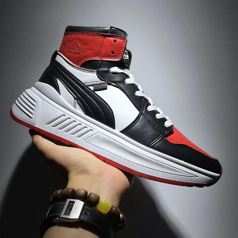 

Autumn And Winter MEN'S SHOES 2019 New Style Thick Bottomed High-top Board Shoe Online Celebrity Trend Versatile Sport Sneakers