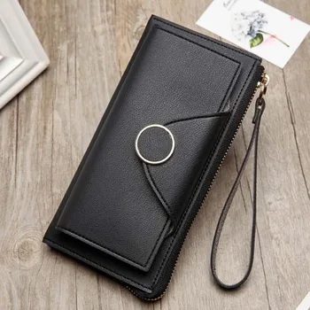 

HANSOMFY New wallet ladies dress fashion Korean Ladies Wallet Zipper hasp seventy percent off double hand bag with handle CY-53