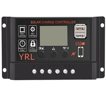 

10/20/30/40/50A Auto Solar Charge Controller LCD Photovoltaic Cell Solar Panel Smart Control Regulator Waterresist Thunderproof