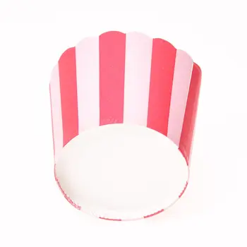 

New 50X Cupcake Wrapper Paper Cake Case Baking Cups Liner Muffin Kitchen Baking Red Stripes