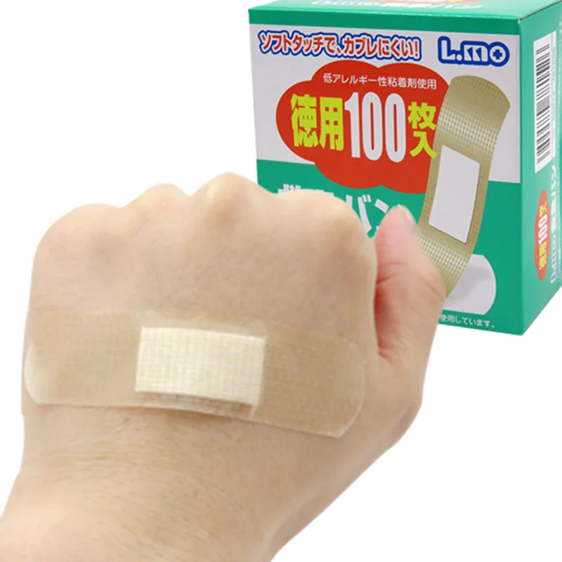 100Pcs Japanese Count Water Resistant Breathable Band-Aid Bandages Cute Cartoon