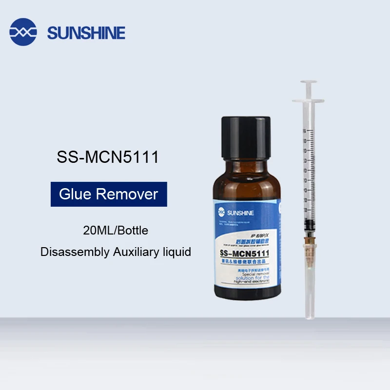 

SS-MCN5111 20ML/Bottle Back Cover Disassembly Auxiliary liquid For Phone Repair iPhone 8/8P/X Glass Glue Remover Repair Tools