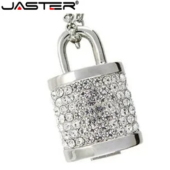 

JASTER Real Capacity crystal lock USB Flash Drive 4GB 8GB 16GB Pen Drive Pendrive usb 2.0 gift