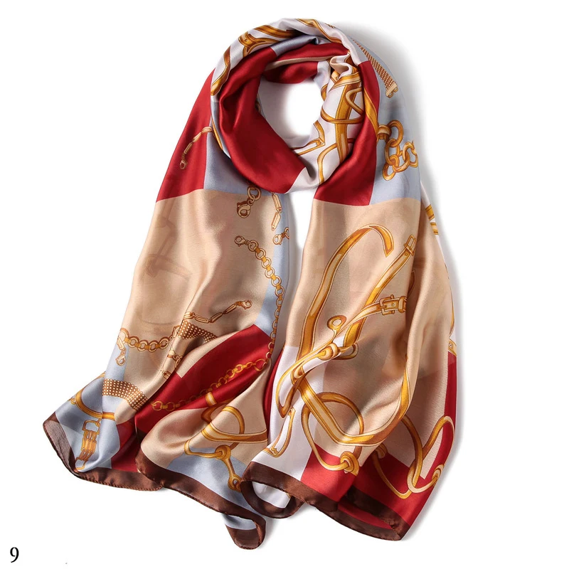 Летний модный зимний женский шарф, шелковые шарфы, шали и палантины, длинный размер, мягкая бандана, Пашмина, женский шарф, пляжные палантины - Цвет: FS109-1