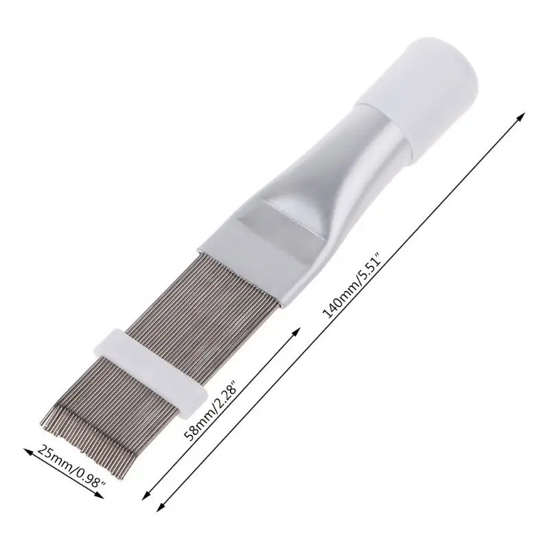 New 1 Pcs High Quality Stainless Steel Fin Comb Brush For Air Conditioner Blade Radiator Cooling Straightening Cleaning Tool