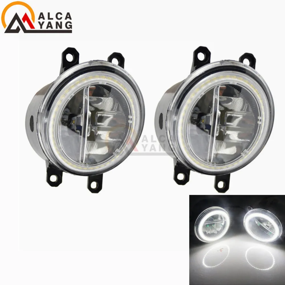 

For Toyota RAV4 RAV 4 2006-2012 Car 4000LM LED Lamp Fog Light + Angel Eye Daytime Running Light DRL 12V Accessories