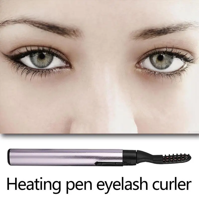 Pen Style Women Electric Heated Eyelash Curler Long Lasting Eye Lashes Perm Tool Two Heating Systems Lasting Sweetness