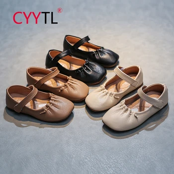 

CYYTL Kids Princess Shoes for Girls Soft Leather Children Dancing Ballet Shoes Non-slip Casual Baby Fashion Toddler Tenis