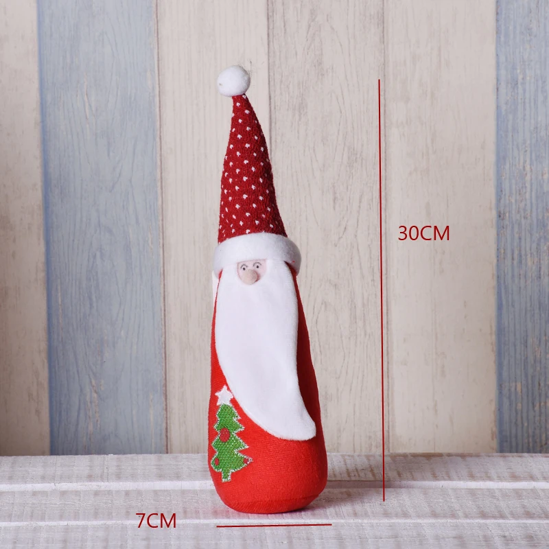 Большие размеры Рождественские куклы выдвижной Санта-Клаус снеговик лося игрушки рождественские фигурки Рождественский подарок для ребенка красный орнамент с рождественской елкой - Цвет: santa claus 260
