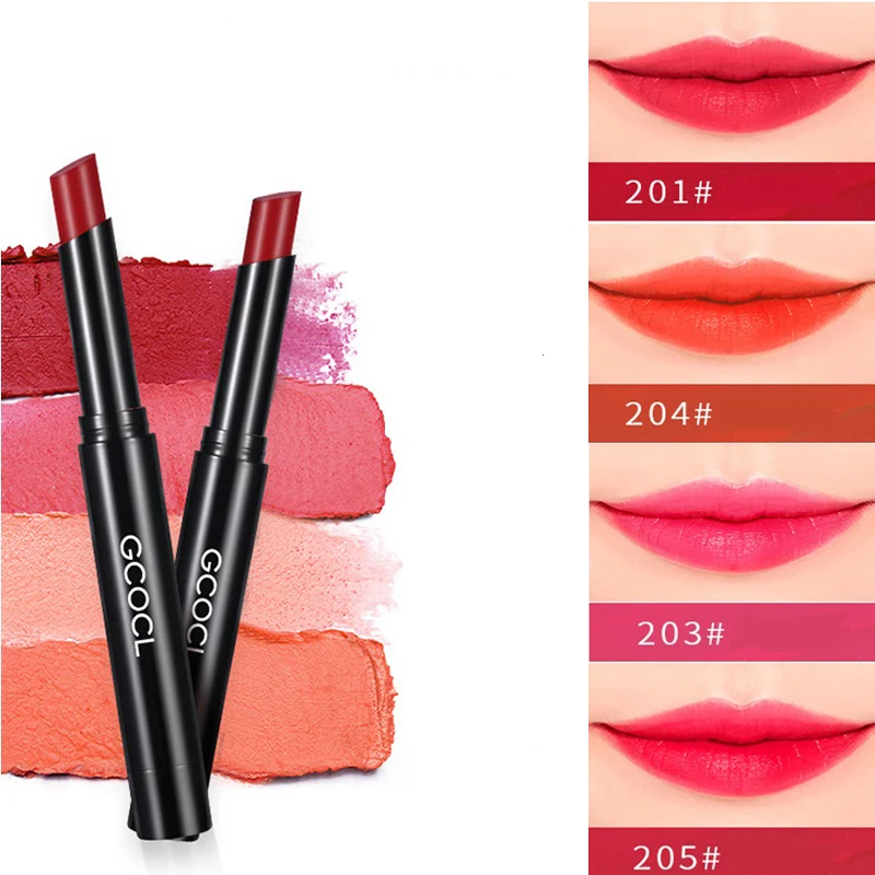 

Waterproof Lipstick Moisturizing Thin Tube Rotating Lipstick Matte Long Lasting Red Lip Stick