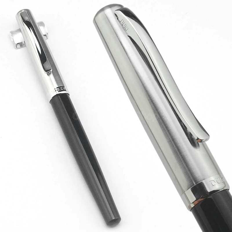Duke Nostalgic Stainless Steel Fountain Pen 209 Advanced 22KGP Medium Nib 0.7mm Bright Black For Writing Ink Pen
