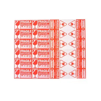 

50pcs/lot 9x5cm Fragile Warning Label Sticker Fragile Sticker Up And Handle With Care Keep Dry Shipping Express Label
