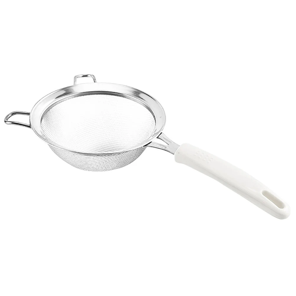 Hot Portable Flour Sieve Egg Mixer Kitchen Durable Stainless Steel Handheld Screen Mesh Flour Sieve Oil Strainer Colander