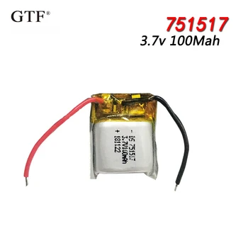 

751517 3.7v 100mah li ion Rechargeable Battery for Cheerson CX-10 CX10 CX12 JJ820 V646 V676 JJ810 RC Helicopter RC Quadcopter