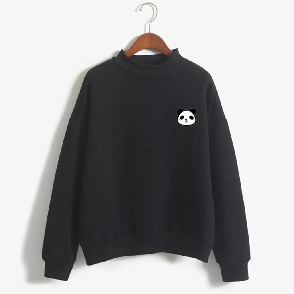 Womail свитшоты женские осенние с принтом панды длинным рукавом милые круглым