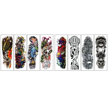 

8Pcs Waterproof TemporaryTattoos Sticker Full Arm Pattern Tattoos Applique Arm Full Arm Tattoos Sticker 48X17cm (9/10/11/12; 17