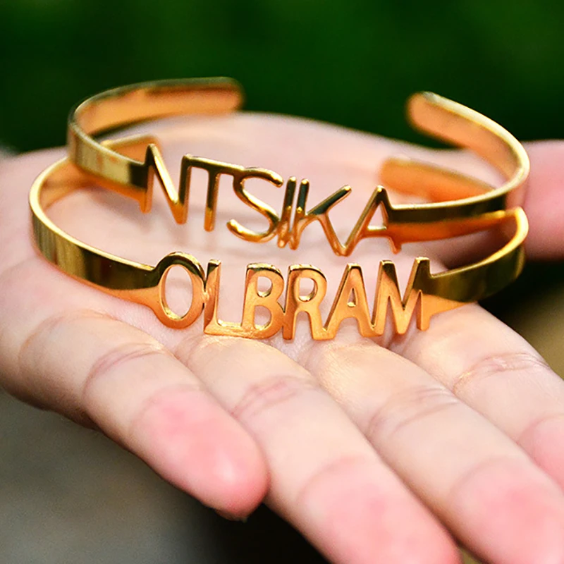 

Нержавеющая Сталь персонализированные имя браслет на заказ Начальная буква браслет названия табличка ювелирные изделия для мужчин и женщин, подарок для девушки