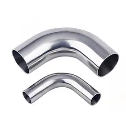 19/32/38/51/76/102mm Stainless Steel 304 OD Elbow 90 Degree Sanitary Welding Elbow Pipe Connection Fittings polishing Food grade
