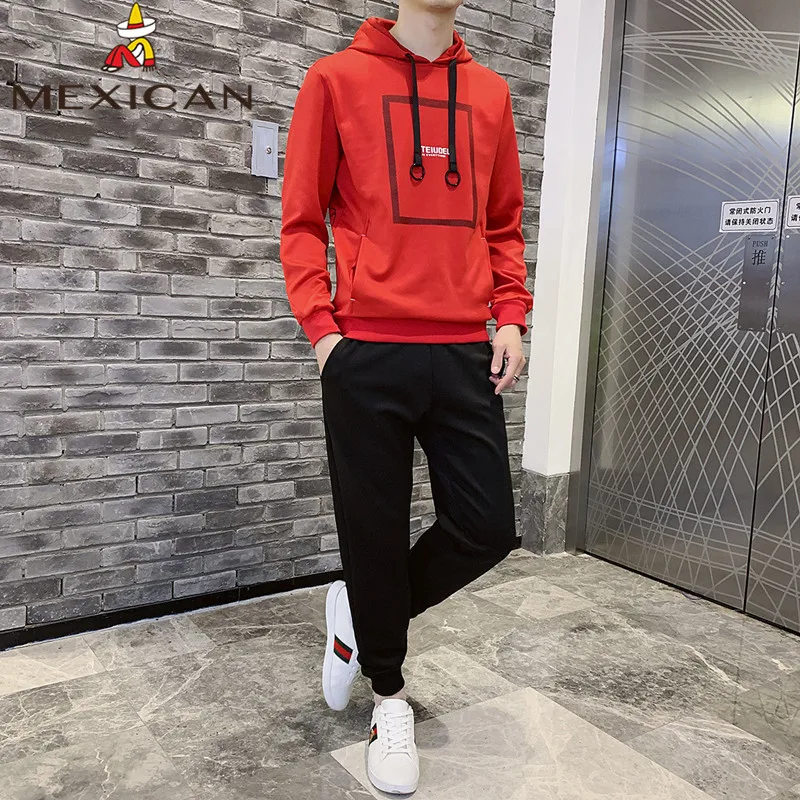 MEXICAN Men's Sweater Men's Hooded Long Sleeve T-Shirt Pullover Jacket Top Hooded Slim Casual Clothes Men's Set MEXICAN Men's Sweater Men's Hooded Long Sleeve T-Shirt Pullover Jacket Top Hooded Slim Casual Clothes Men's Set