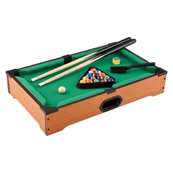 

13.8 Inch Mini Tabletop Pool Billiards Game Set Includes Game Balls,Sticks,Chalk, Brush and Tripod