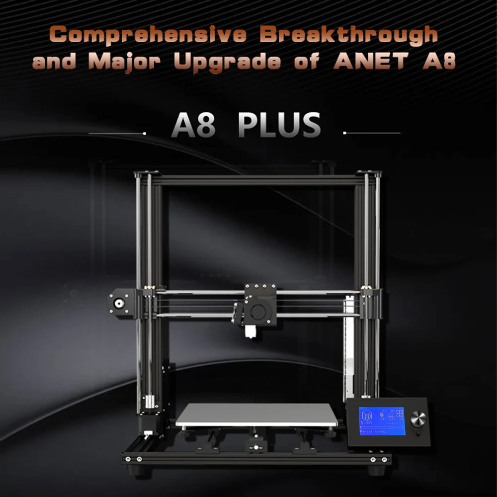 Anet A8 обувь кожаные туфли Высокая точность Алюминий сплав усовершенствованная DIY 3D-принтеры самостоятельной сборки со съемными жk-панель управления