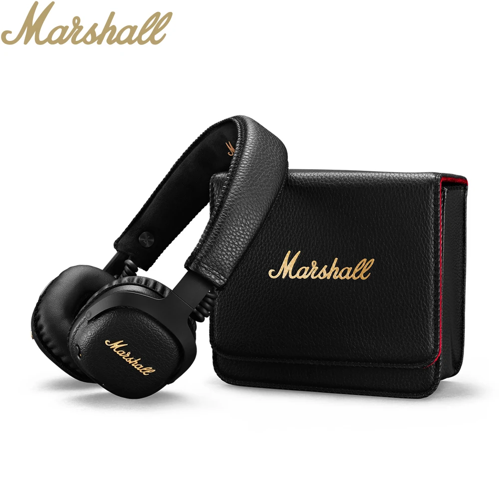 Наушники MARSHALL MID A.N.C с функцией активного шумоподавления, беспроводные Накладные наушники для путешествий, музыкальные наушники, черные