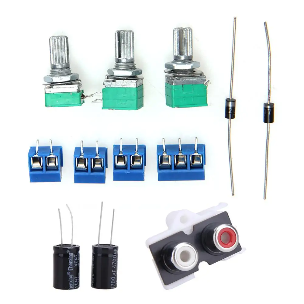 12V 2X18 Вт 3CH сабвуфер TDA2030 2,1 стерео цифровым аудио-усилитель DIY Наборы