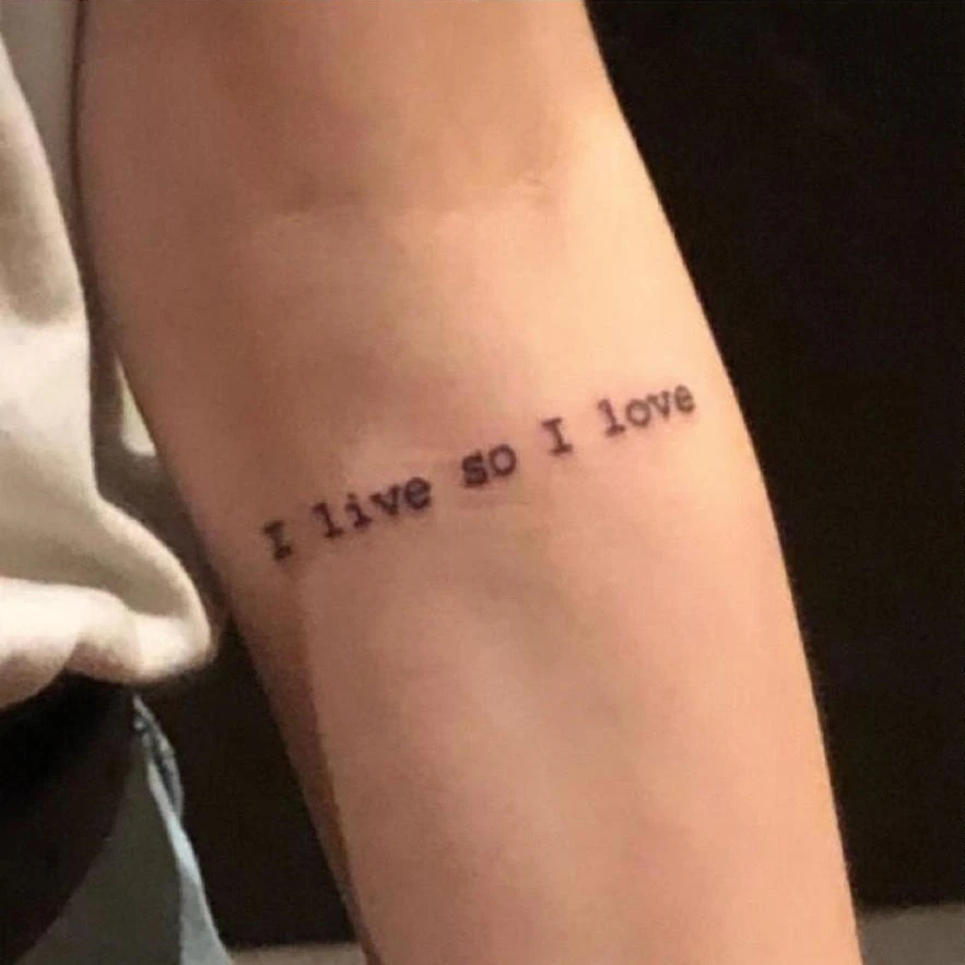 

"I live so I love" personalized English tattoo stickers waterproof men and women temporary tattoos
