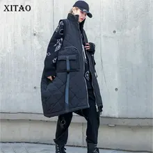 XITAO, Женское зимнее пальто без рукавов размера плюс, жилет с длинным стоячим воротником на молнии, топ, женская одежда с большими карманами, XJ2222