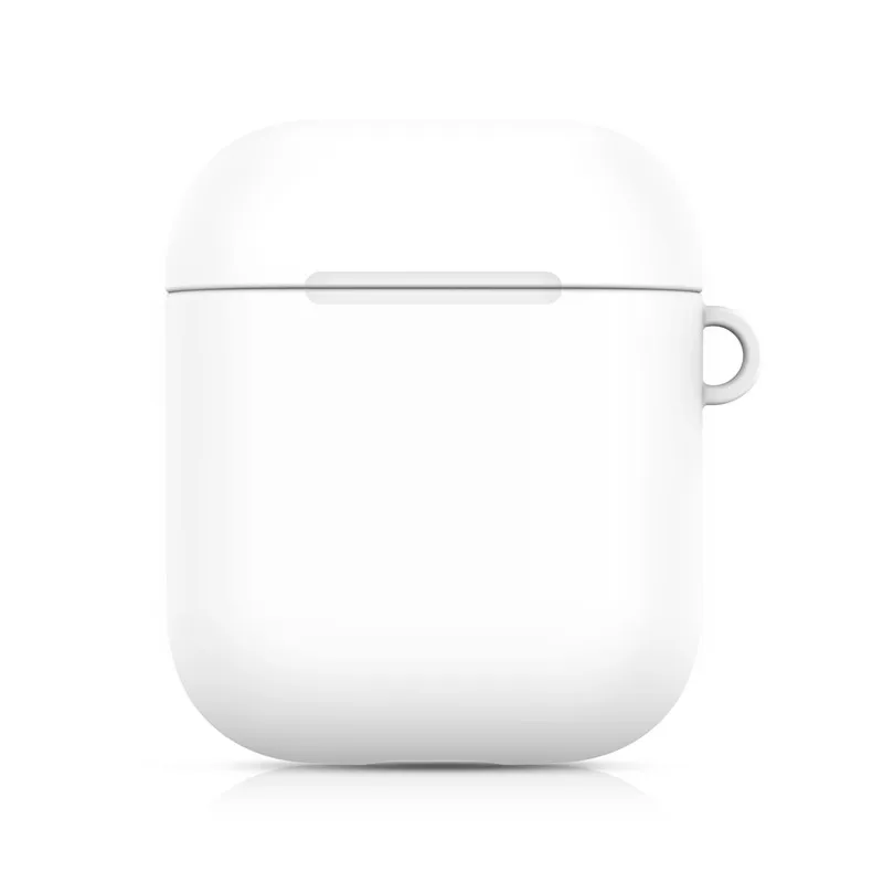 Силиконовый наушник из ТПУ чехол для Apple Airpods противоударный чехол для Apple AirPods 2 и 1 Charing Box Air Pods защитный чехол - Цвет: White