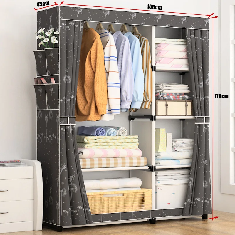 Delivery normal DIY Non-woven fold Portable Storage furniture When the quarter wardrobe Cabinet bedroom furniture wardrobe