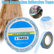 1 рулон 3 ярдов синяя кружевная Передняя опора для парика-накладка Двусторонняя лента для клея для наращивания волос