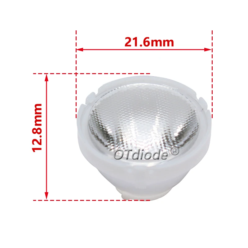 10pcs XML XML2 XPH50 CREE LED 렌즈 (흰색 홀더 포함) 21mm * 13mm 8 25 30 45 60 90 도 5050 LED 반사경 콜리메이터, 크리어 LED 렌즈