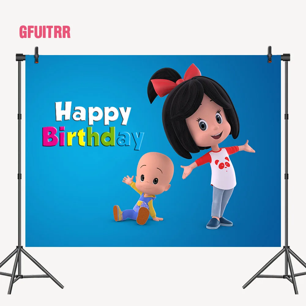 GFUITRR Cleo And Cuquin Photography Backdrops Happy Birthday Photo Backgrounds Custom Party Decor Banner Vinyl Photo Booth Props