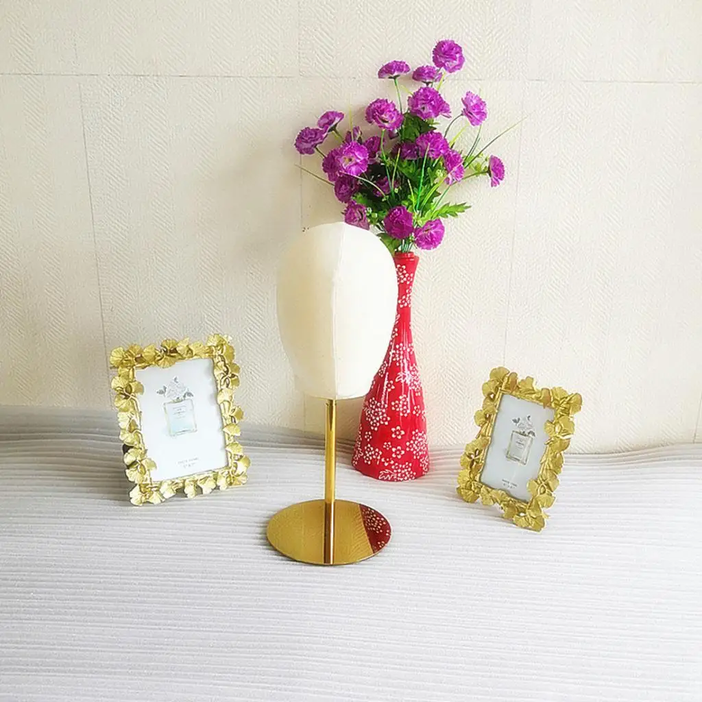 21'' Adjustable Canvas Wig Making Mannequin Head For Hat Cap Toupee Display