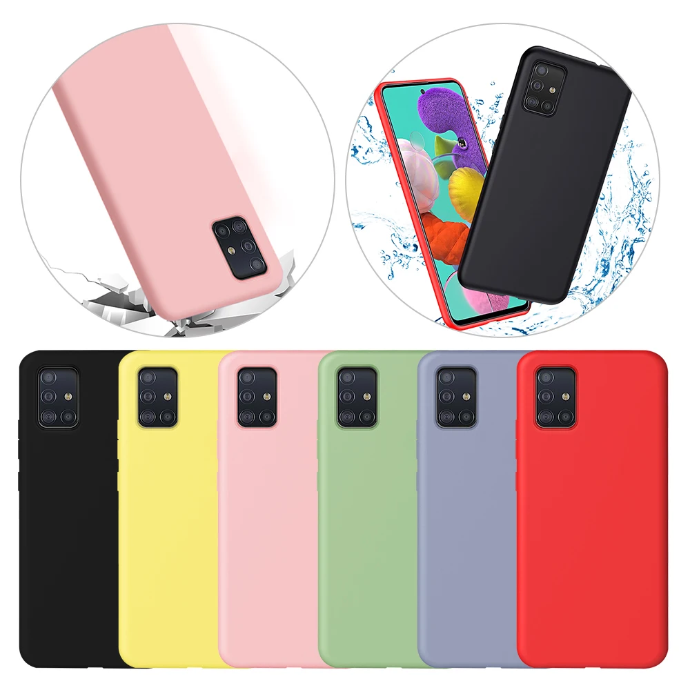 

Candy Silicone Fashion Case Anti-fingerprint Shell Funda For Samsung A71 A51 A60 A40 A20 S10 Plus S10e M40 A50 A30 A70 Cases